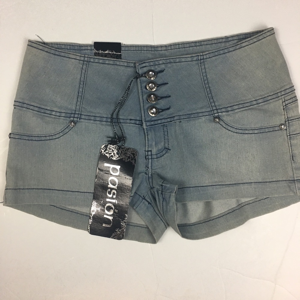 Passion Low Waist Light Denim Shorts